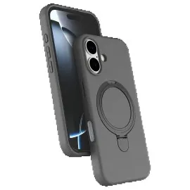 Newface Apple iPhone 16 Regal Magsafe Standlı Kapak - Titan Gri