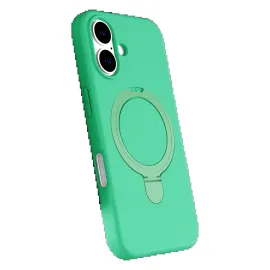 Newface Apple Iphone 16 Regal Magsafe Standlı Kapak - Yeşil