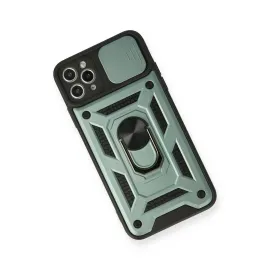 Newface Iphone 11 Pro Kılıf Pars Lens Yüzüklü Silikon - Yeşil