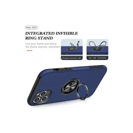 Newface Iphone 11 Pro Max Kılıf Elit Yüzüklü Kapak - Lacivert