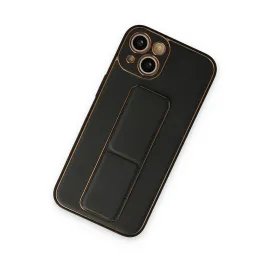 Newface Iphone 14 Plus Kılıf Coco Deri Standlı Kapak - Siyah