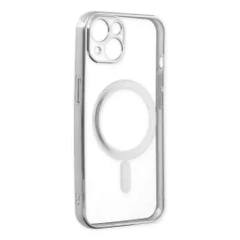 Newface Iphone 14 Plus Kılıf Magneticsafe Lazer Silikon - Gümüş