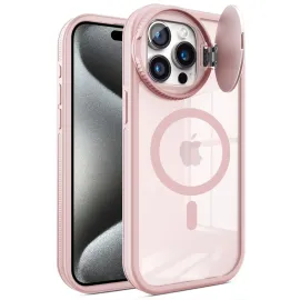 Newface Iphone 14 Pro Max Kılıf Teleskop Lens Magsafe Silikon Kapak - Pembe