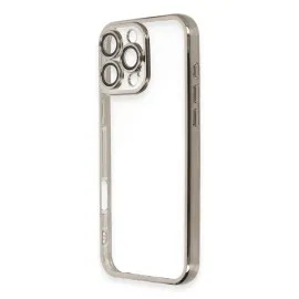 Newface Iphone 16 Pro Max Kılıf Razer Lensli Silikon - Titanyum Gri