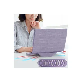 Newface Macbook Air 15 2023 Macbook Kumaş Kapak - Mor