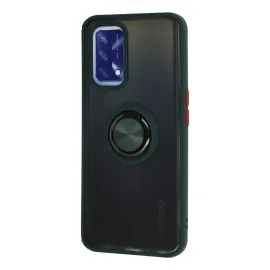 Newface Oppo A74 4G Kılıf Montreal Yüzüklü Silikon Kapak - Yeşil