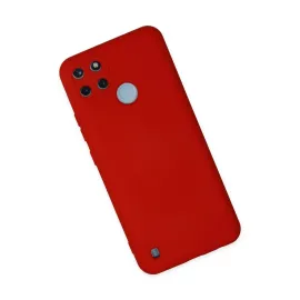 Newface Realme C25Y Kılıf Nano Içi Kadife Silikon - Kırmızı