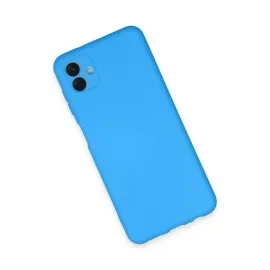 Newface Samsung Galaxy A04E Kılıf Nano Içi Kadife Silikon - Mavi