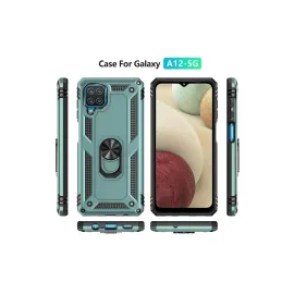 Newface Samsung Galaxy A22 Kılıf Sofya Yüzüklü Silikon Kapak - Yeşil