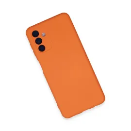 Newface Samsung Galaxy A24 4G Kılıf Nano Içi Kadife  Silikon - Turuncu