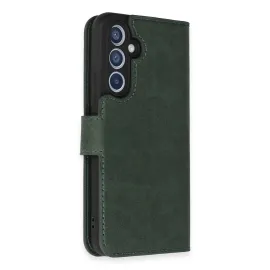 Newface Samsung Galaxy A54 5G Kılıf Trend S Plus Kapaklı Kılıf - Yeşil