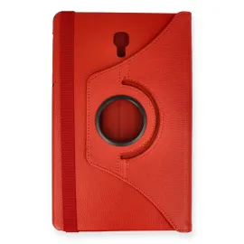 Newface Samsung Galaxy T590 Tab A 10.5 Kılıf 360 Tablet Deri Kılıf - Kırmızı
