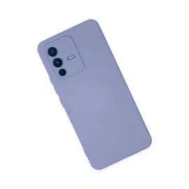 Newface Vivo V23 5G Kılıf Nano Içi Kadife Silikon - Lila