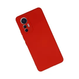 Newface Xiaomi Mi 12 Lite Kılıf Nano Içi Kadife Silikon - Kırmızı