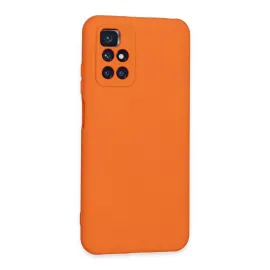 Newface Xiaomi Redmi 10 2022 Kılıf Nano Içi Kadife Silikon - Turuncu