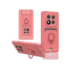 Newface Xiaomi Redmi Note 14 Pro 5G Kılıf Zuma Kartvizitli Yüzüklü Silikon - Pembe