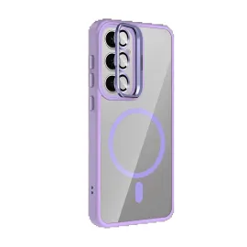 Joko Samsung Galaxy S25 Remim Lensli Magsafe Standlı Kapak - Lila