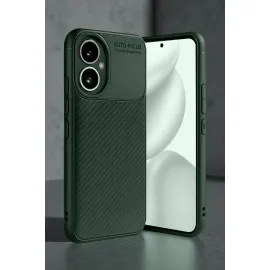 Newface Honor 400 Kılıf Auto Focus Karbon Kapak - Koyu Yeşil