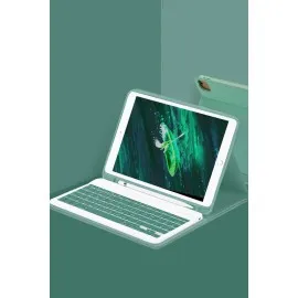 Newface Ipad Pro 11 (2024) Kılıf Kc01 Smart Klavyeli Tablet Kılıfı - Koyu Yeşil