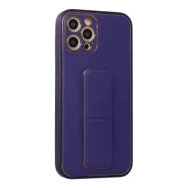 Newface Iphone 12 Pro Max Kılıf Coco Deri Standlı Kapak - Mor