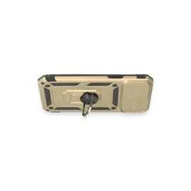 Newface Iphone 12 Pro Max Kılıf Pars Lens Yüzüklü Silikon - Gold