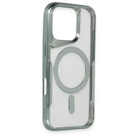 Newface Iphone 16 Pro Max Kılıf Boyi Magsafe Silikon Kapak - Siyah