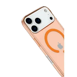 Newface Iphone 17 Pro Max Kılıf Pc Real Magsafe Kapak - Turuncu