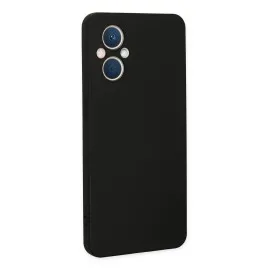 Newface Oppo Reno 7 Lite Kılıf Nano Içi Kadife Silikon - Siyah