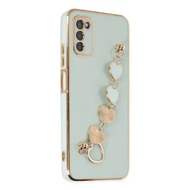 Newface Samsung Galaxy A03S Kılıf Esila Silikon - Su Yeşili