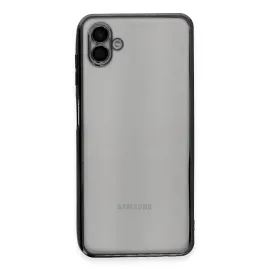 Newface Samsung Galaxy A04 Kılıf Razer Lensli Silikon - Siyah