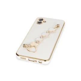 Newface Samsung Galaxy A04E Kılıf Esila Silikon - Beyaz