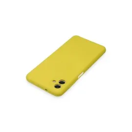 Newface Samsung Galaxy A04E Kılıf Nano Içi Kadife Silikon - Sarı
