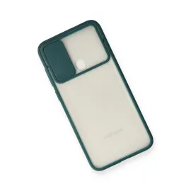 Newface Samsung Galaxy A11 Kılıf Palm Buzlu Kamera Sürgülü Silikon - Yeşil