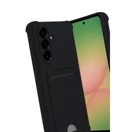 Newface Samsung Galaxy A56 Kılıf Kelvin Kartvizitli Silikon - Siyah