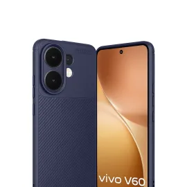 Newface Vivo V60 5G Auto Focus Karbon Kapak - Lacivert