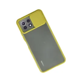 Newface Xiaomi Mi 11 Lite Kılıf Palm Buzlu Kamera Sürgülü Silikon - Sarı