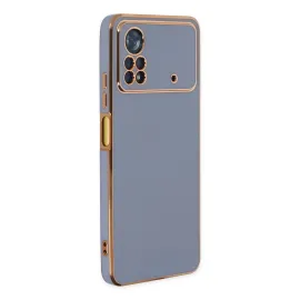 Newface Xiaomi Poco X4 Pro 5G Kılıf Volet Silikon - Mavi