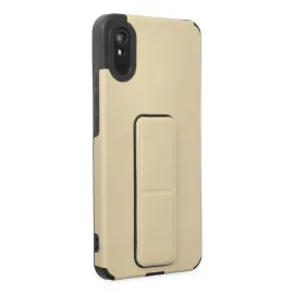 Newface Xiaomi Redmi 9A Kılıf Mega Standlı Silikon - Gold