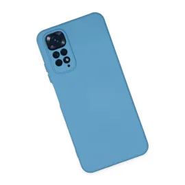 Newface Xiaomi Redmi Note 11 Kılıf Nano Içi Kadife Silikon - Mavi