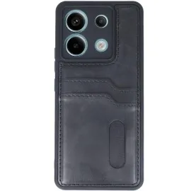 Newface Xiaomi Redmi Note 13 Pro 5G Kılıf Sara Kartvizitli Deri Kılıf - Siyah