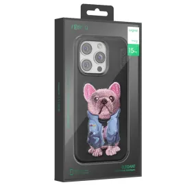 Venco Iphone 16 Cute Desenli Kapak - Koyu Kahve