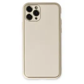 Newface Iphone 11 Pro Max Kılıf Coco Deri Silikon Kapak - Beyaz