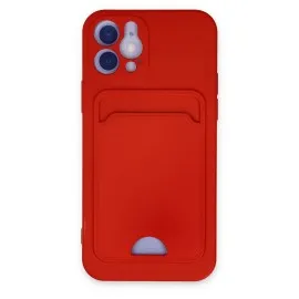 Newface Iphone 12 Kılıf Kelvin Kartvizitli Silikon - Kırmızı