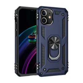 Newface Iphone 12 Kılıf Sofya Yüzüklü Silikon Kapak - Lacivert