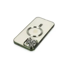 Newface Iphone 12 Pro Max Kılıf Kross Magneticsafe Kapak - Koyu Yeşil