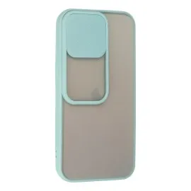 Newface Iphone 13 Pro Kılıf Palm Buzlu Kamera Sürgülü Silikon - Turkuaz
