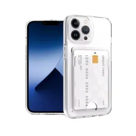 Newface Iphone 14 Pro Kılıf Kart Şeffaf Silikon - Şeffaf