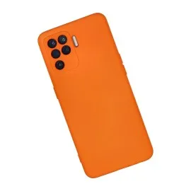 Newface Oppo Reno 5 Lite Kılıf Nano Içi Kadife Silikon - Turuncu
