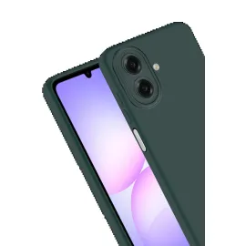 Newface Samsung Galaxy A07 4G Nano Içi Kadife Silikon - K.yeşil