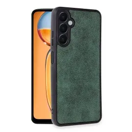 Newface Samsung Galaxy A25 5G Kılıf Aras Deri Kapak - Koyu Yeşil